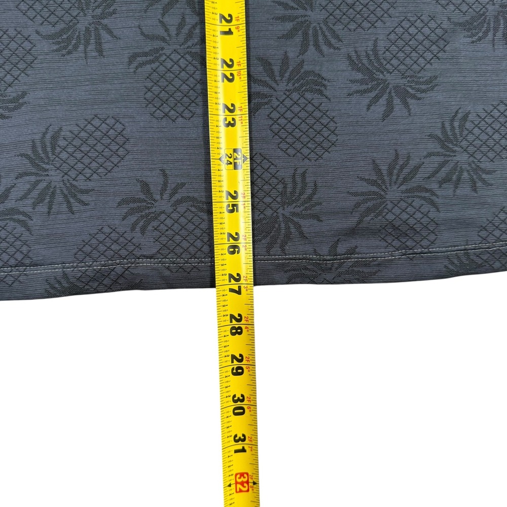 Tommy Bahama IslandZone Polo Shirt‎ Men's Large Gray Pineapple Print Golf Casual - Picture 7 of 8